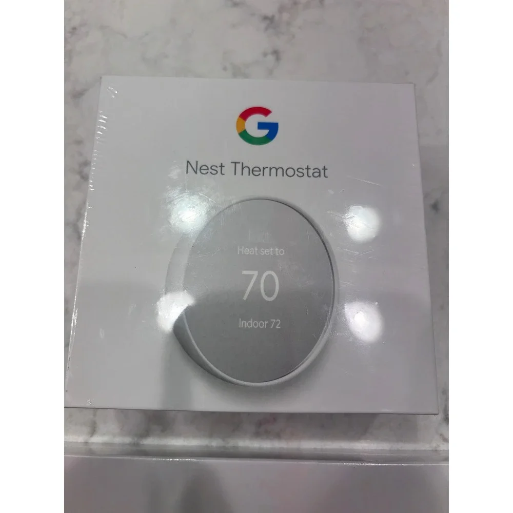 Google Nest‎ Thermostat Snow White with Trim Kit Bundle GA01334-US New Sealed